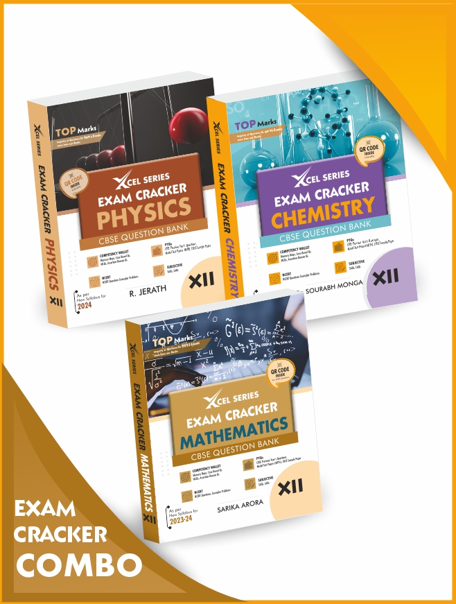 XCEL Series Exam Cracker COMBO Physics Chemistry Mathematics Class 12