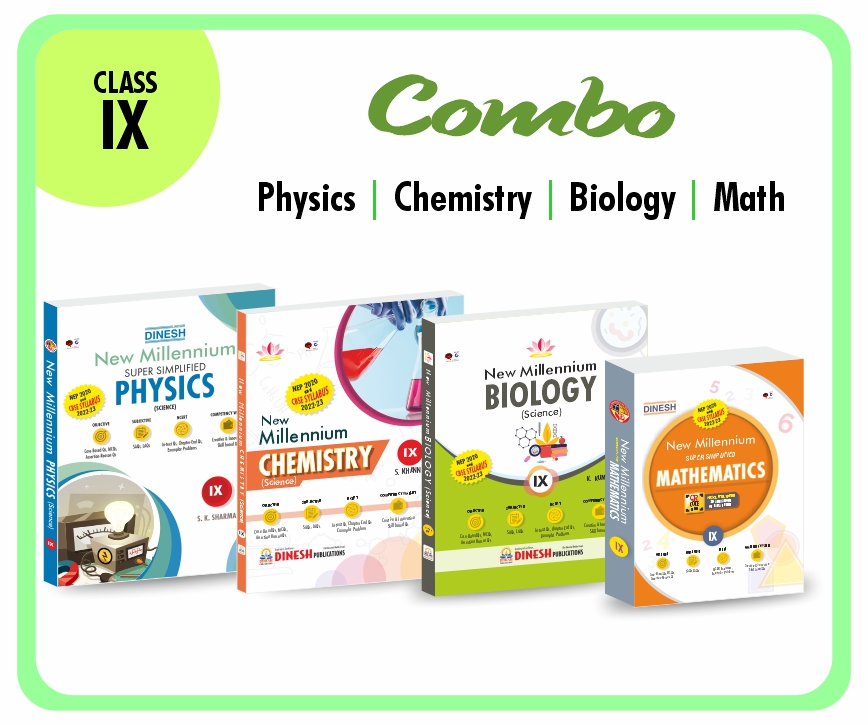 New Millennium Pcmb Combo Class 9 Physics Chemistry Biology Mathematics Dinesh Publications 6601